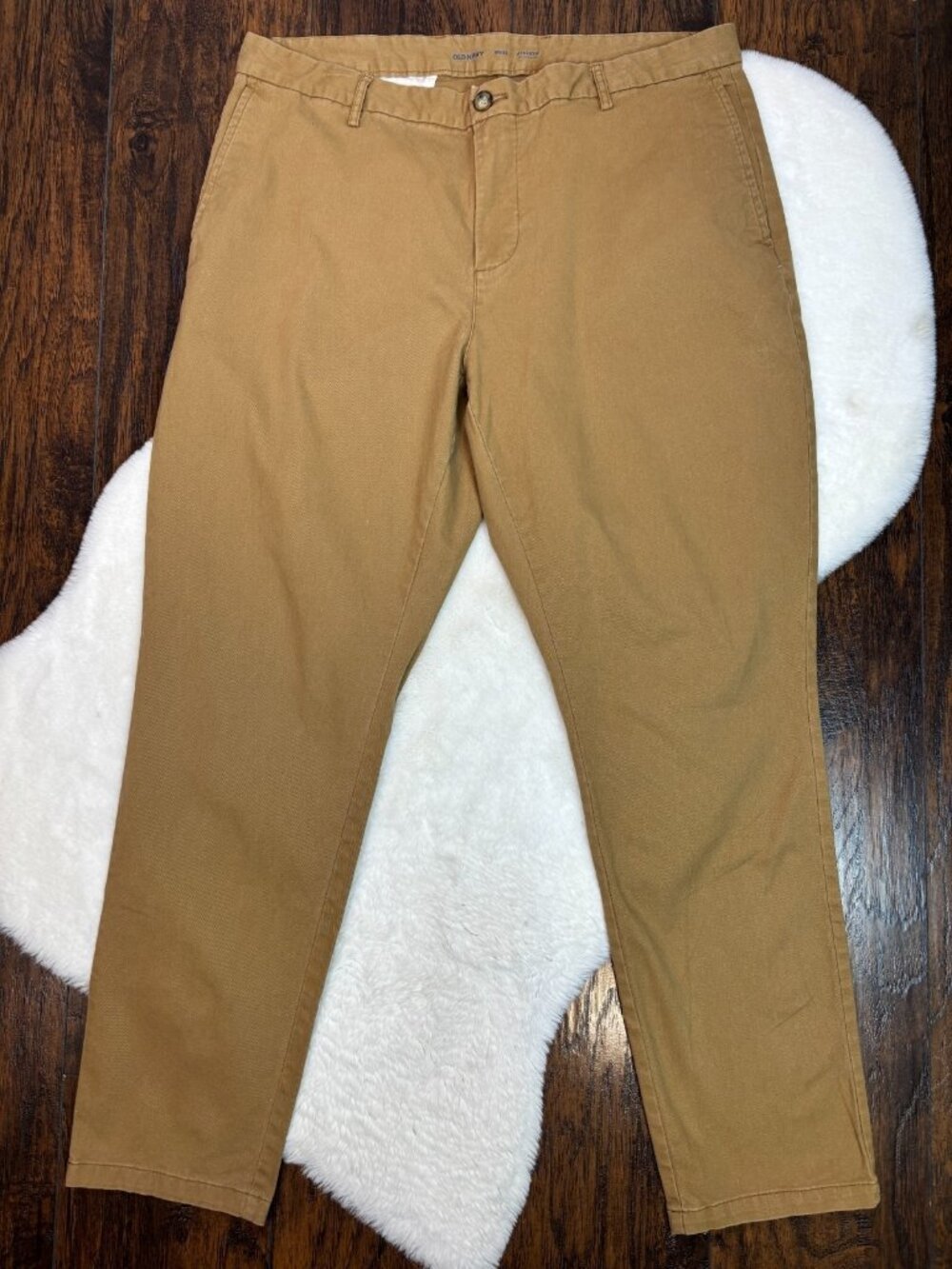 Old Navy Chino Pants 38x32 Khaki Tan Athletic Fit Stretch Cotton Men's